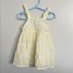 Charming Yellow and White baby girl dress 1-2yrs